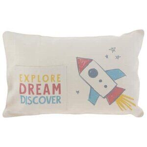 NWT - Stephen Joseph Rocket Explore Dream Discover Pocket Pillow